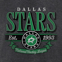 Dallas Stars Women's Retro Banner V-Neck T-Shirt - Charcoal - NHL 203175578