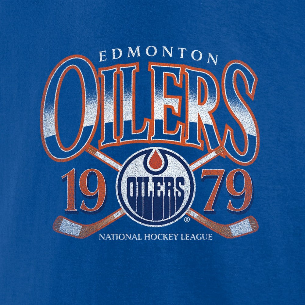 Edmonton Oilers Retro Cross Sticks T-Shirt - Royal - NHL 203175583