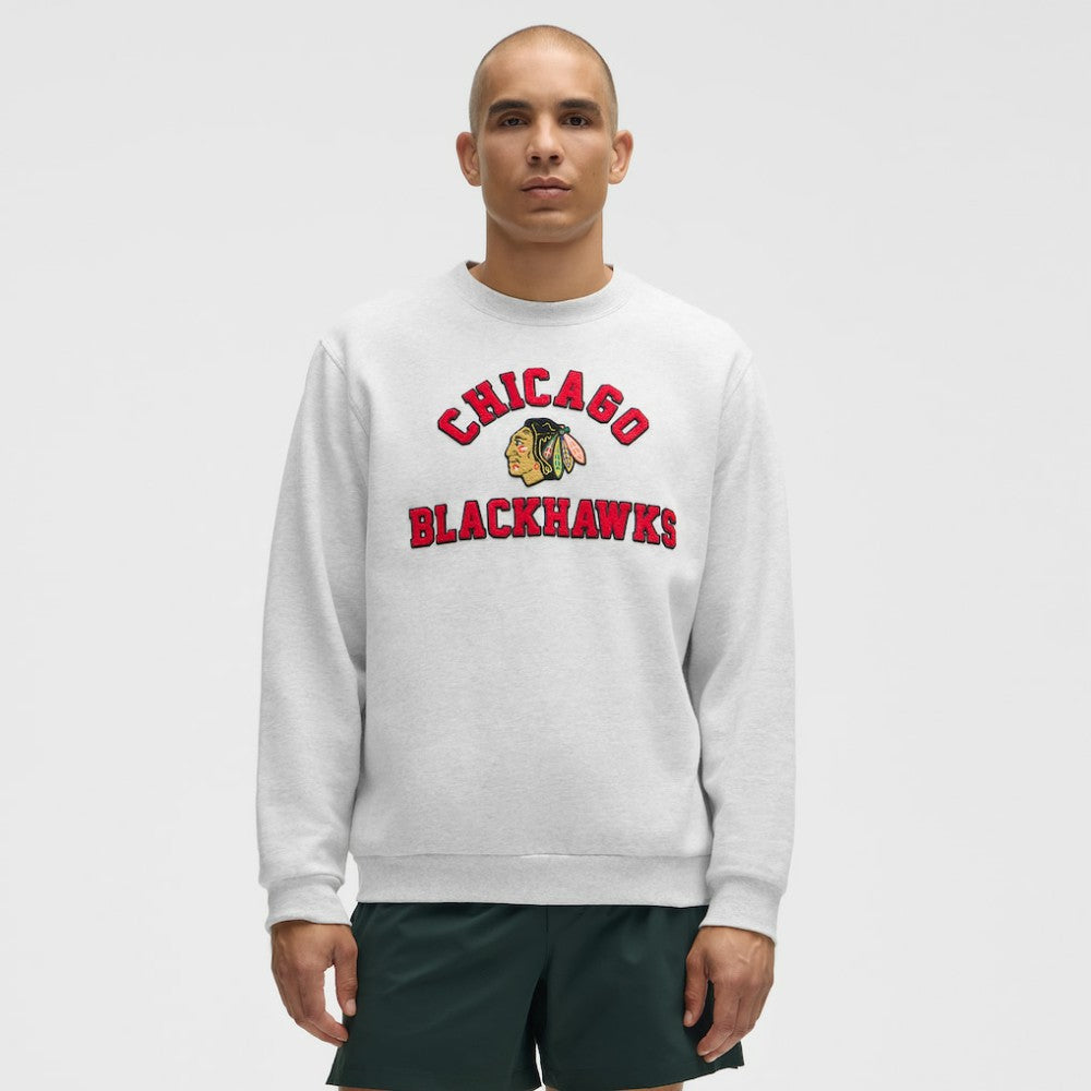 Chicago Blackhawks lululemon Steady State Crew - Heathered Core Ultra Light Grey - NHL 203175669