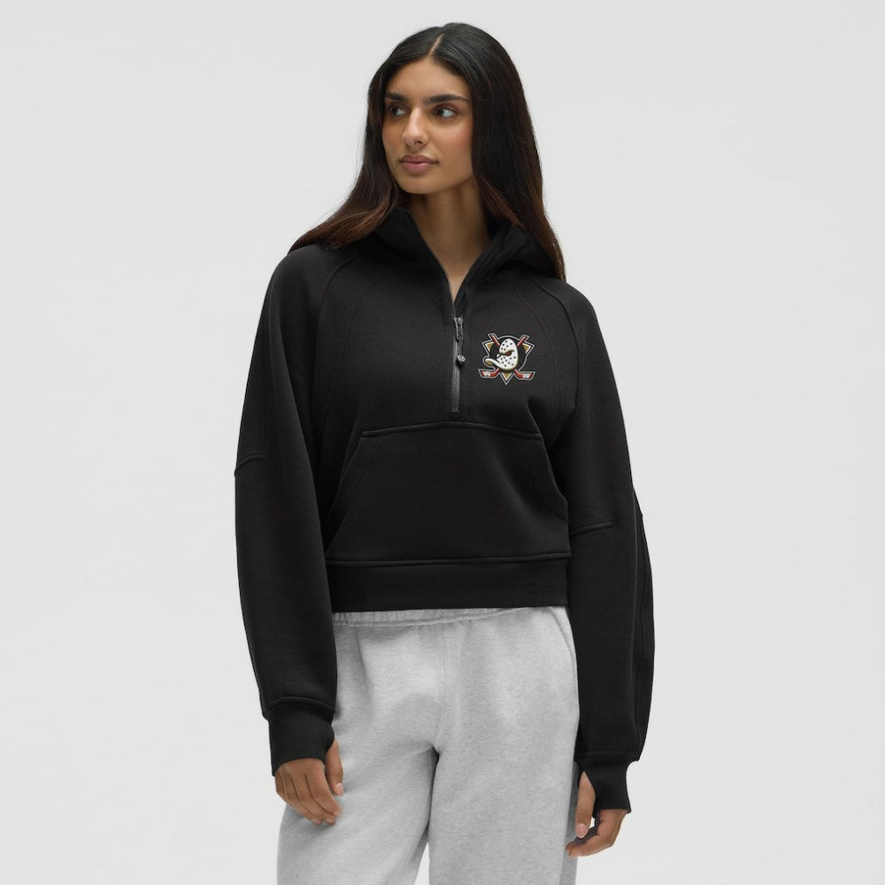 Anaheim Ducks lululemon Women's Scuba Oversized Half-Zip Hoodie - Black - NHL 203175746