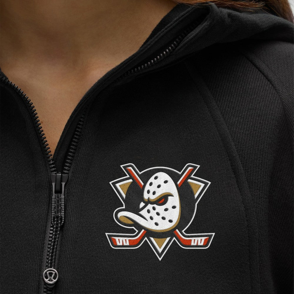 Anaheim Ducks lululemon Women's Scuba Oversized Half-Zip Hoodie - Black - NHL 203175746