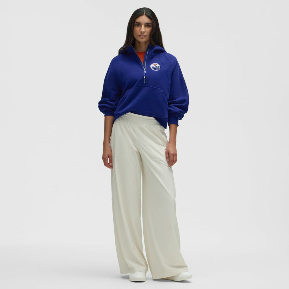 Edmonton Oilers lululemon Women's Scuba Oversized Half-Zip Hoodie - Larkspur - NHL 203175753