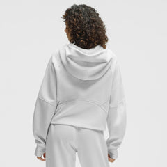 Los Angeles Kings lululemon Women's Scuba Oversized Half-Zip Hoodie - Heathered Core Ultra Light Grey - NHL 203175754