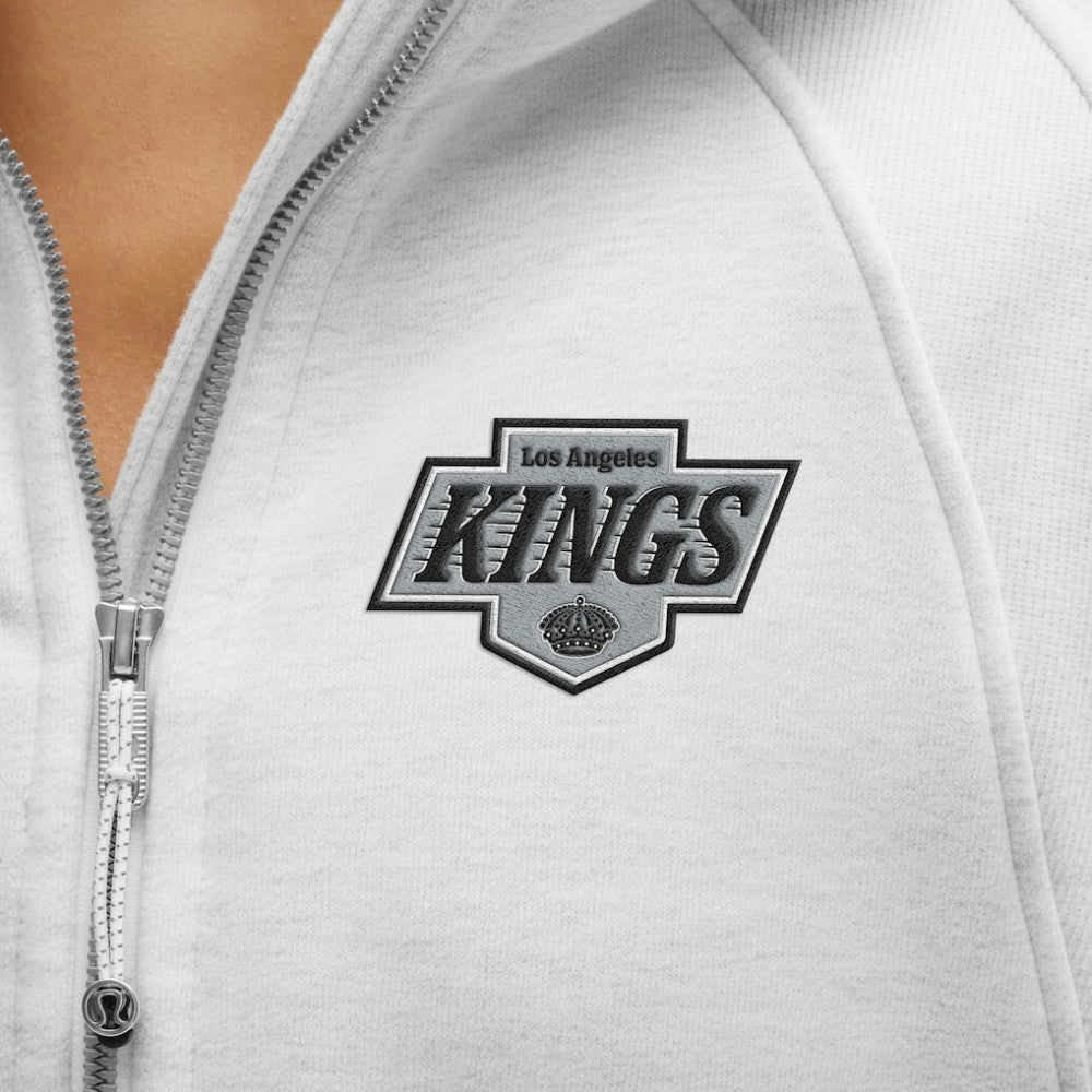 Los Angeles Kings lululemon Women's Scuba Oversized Half-Zip Hoodie - Heathered Core Ultra Light Grey - NHL 203175754