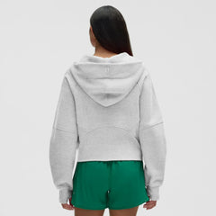 Montreal Canadiens lululemon Women's Scuba Oversized Half-Zip Hoodie - Heathered Core Ultra Light Grey - NHL 203175757