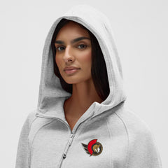 Ottawa Senators lululemon Women's Scuba Oversized Half-Zip Hoodie - Heathered Core Ultra Light Grey - NHL 203175761