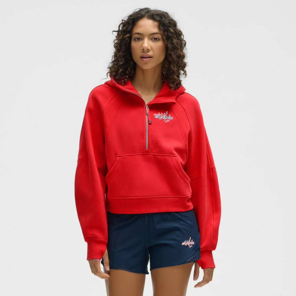 Washington Capitals lululemon Women's Scuba Oversized Half-Zip Hoodie - True Red - NHL 203175771