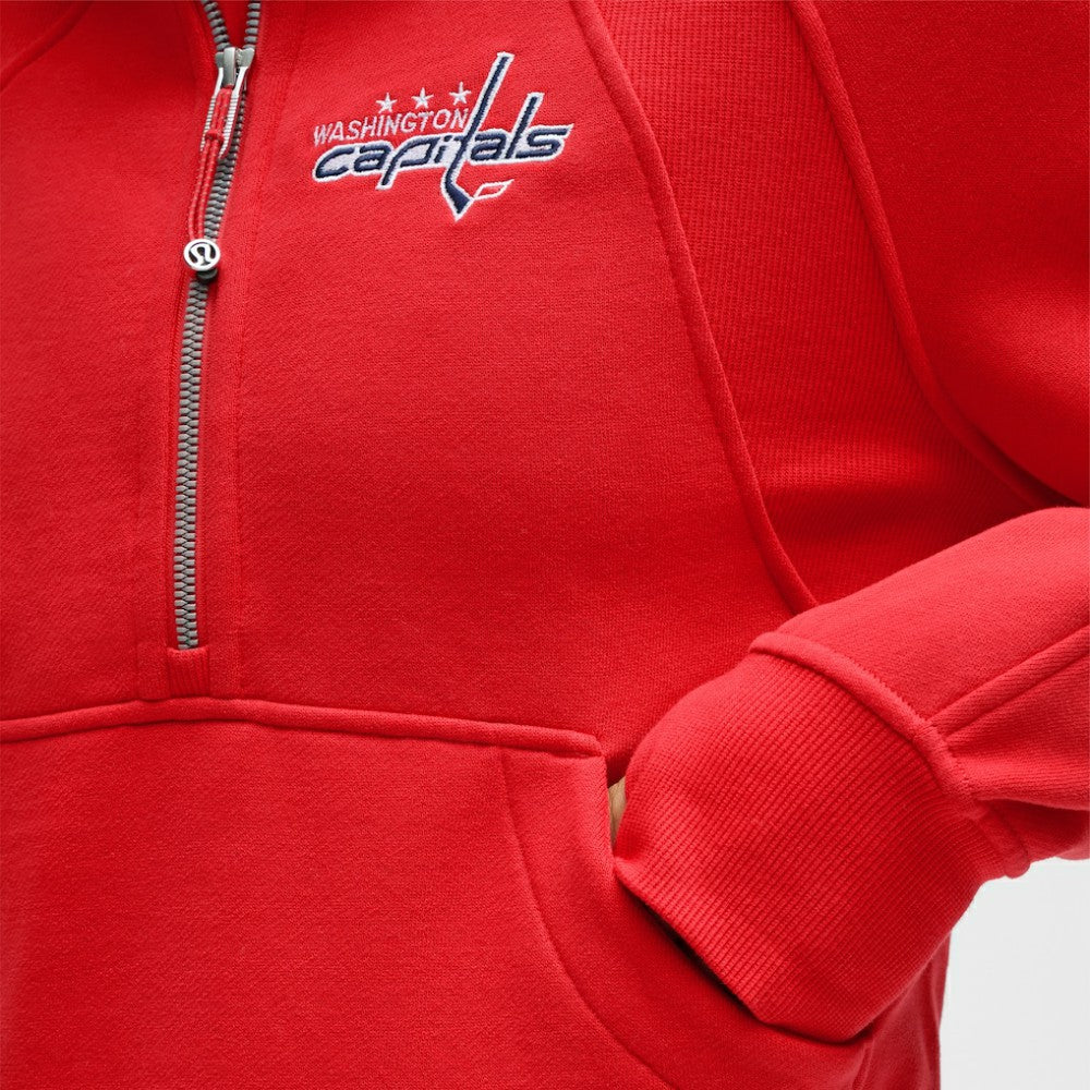 Washington Capitals lululemon Women's Scuba Oversized Half-Zip Hoodie - True Red - NHL 203175771