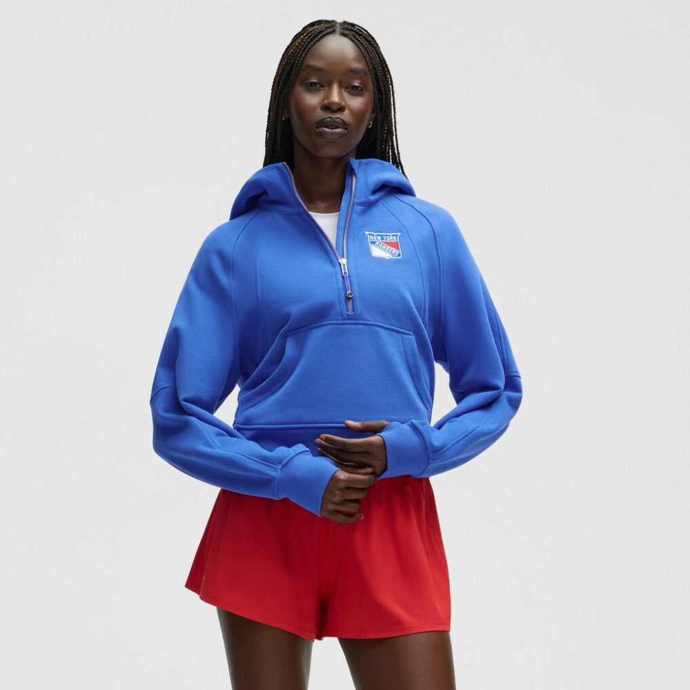 New York Rangers lululemon Women's Scuba Oversized Half-Zip Hoodie - Blue - NHL 203175773