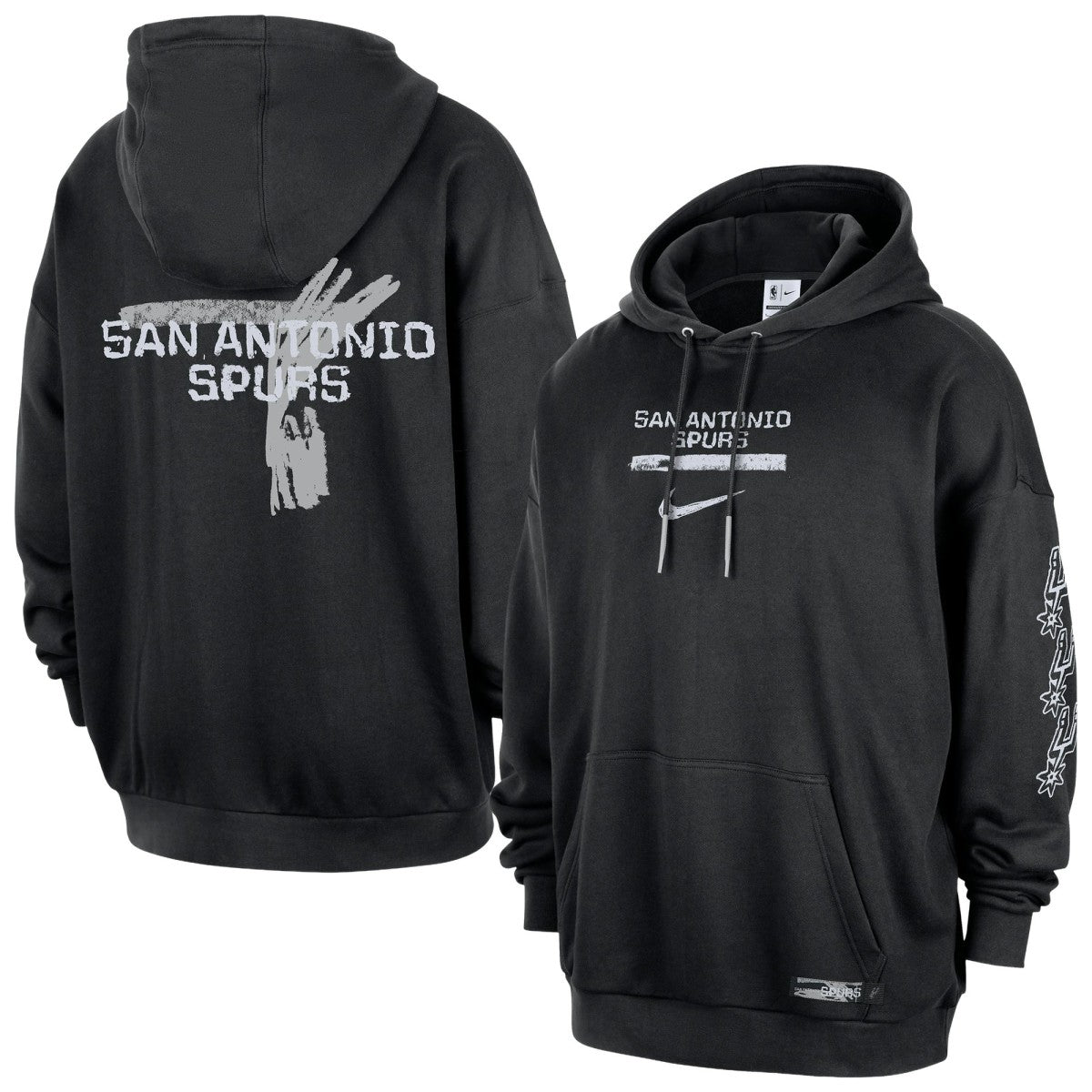 San Antonio Spurs Courtside Club Premium Hoodie Black | Nike outlet