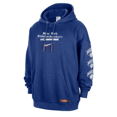 New York Knicks Courtside Club Premium Hoodie Blue | Nike Near Me