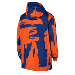New York Knicks Courtside Club Premium Woven Full-Zip Hooded Jacket Blue/Orange | Nike discount