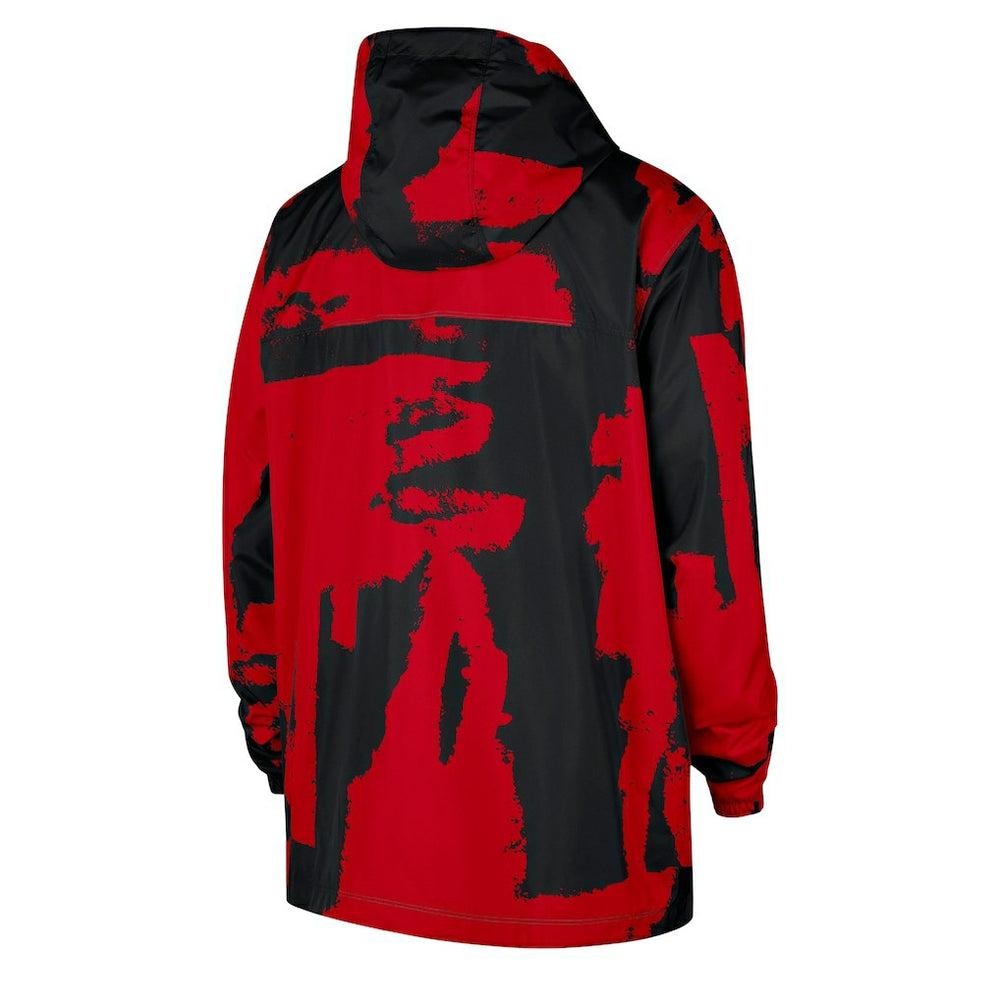 Chicago Bulls Courtside Club Premium Woven Full-Zip Hooded Jacket Black/Red | Nike for sale