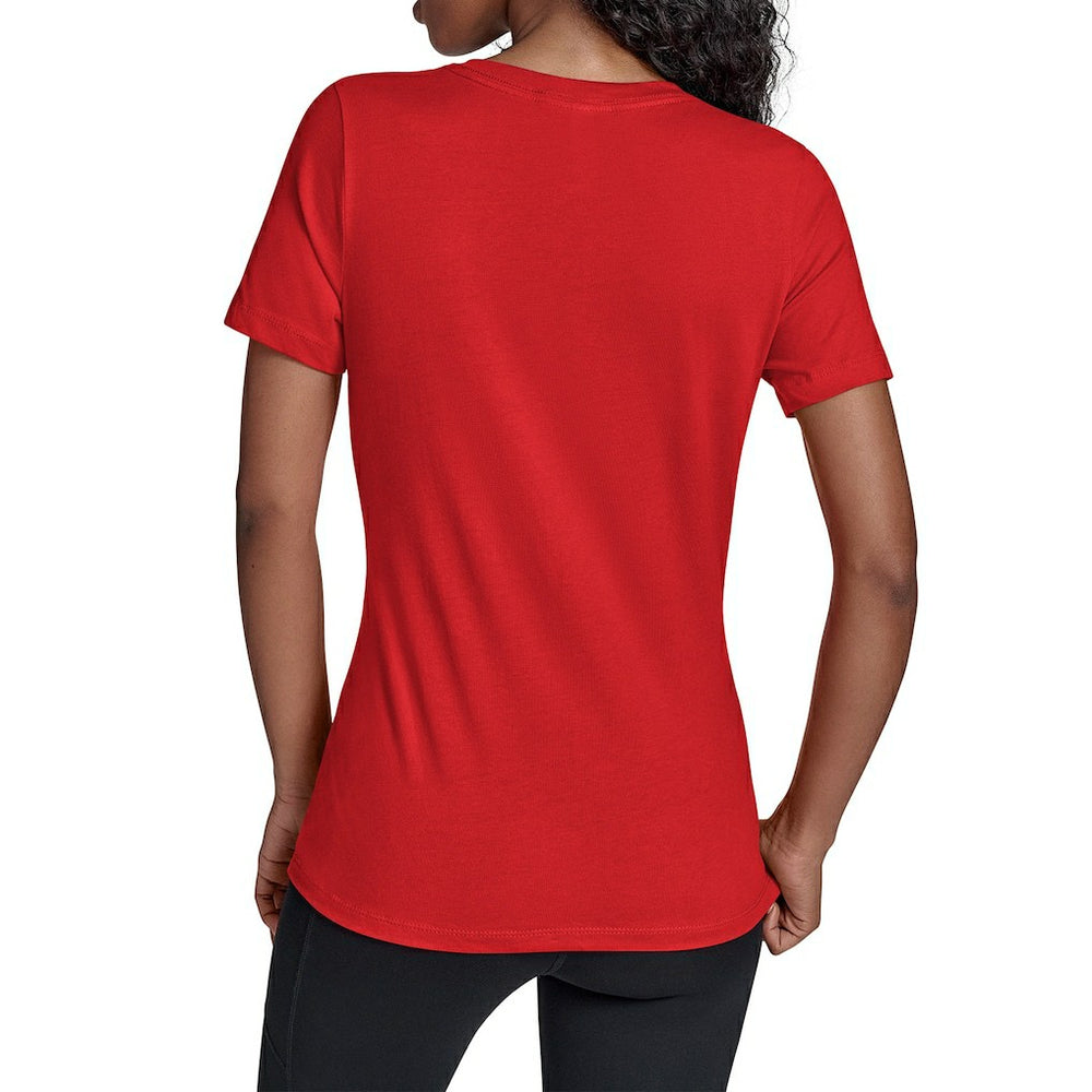 San Francisco 49ers Starter Women's Groovy Script V-Neck T-Shirt Scarlet