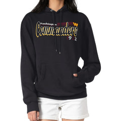 Washington Commanders Starter Women's Groovy Script Pullover Hoodie Black