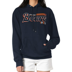 Chicago Bears Starter Women's Groovy Script Pullover Hoodie Navy