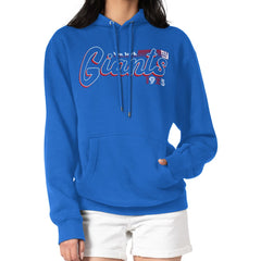 New York Giants Starter Women's Groovy Script Pullover Hoodie Royal
