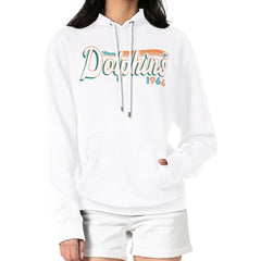 Miami Dolphins Starter Women's Throwback Groovy Script Pullover Hoodie White