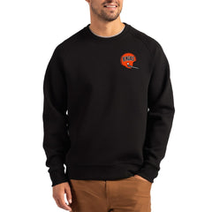 Cincinnati Bengals Cutter & Buck Throwback Roam Recycled Raglan Pullover Sweatshirt Black