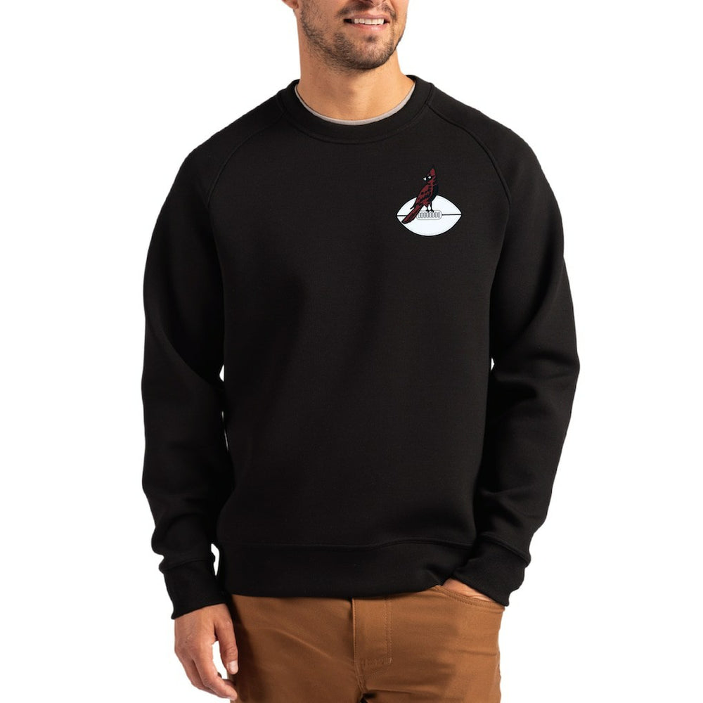 Arizona Cardinals Cutter & Buck Throwback Roam Recycled Raglan Pullover Sweatshirt Black