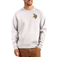 Minnesota Vikings Cutter & Buck Primary Logo Roam Recycled Raglan Pullover Sweatshirt Gray