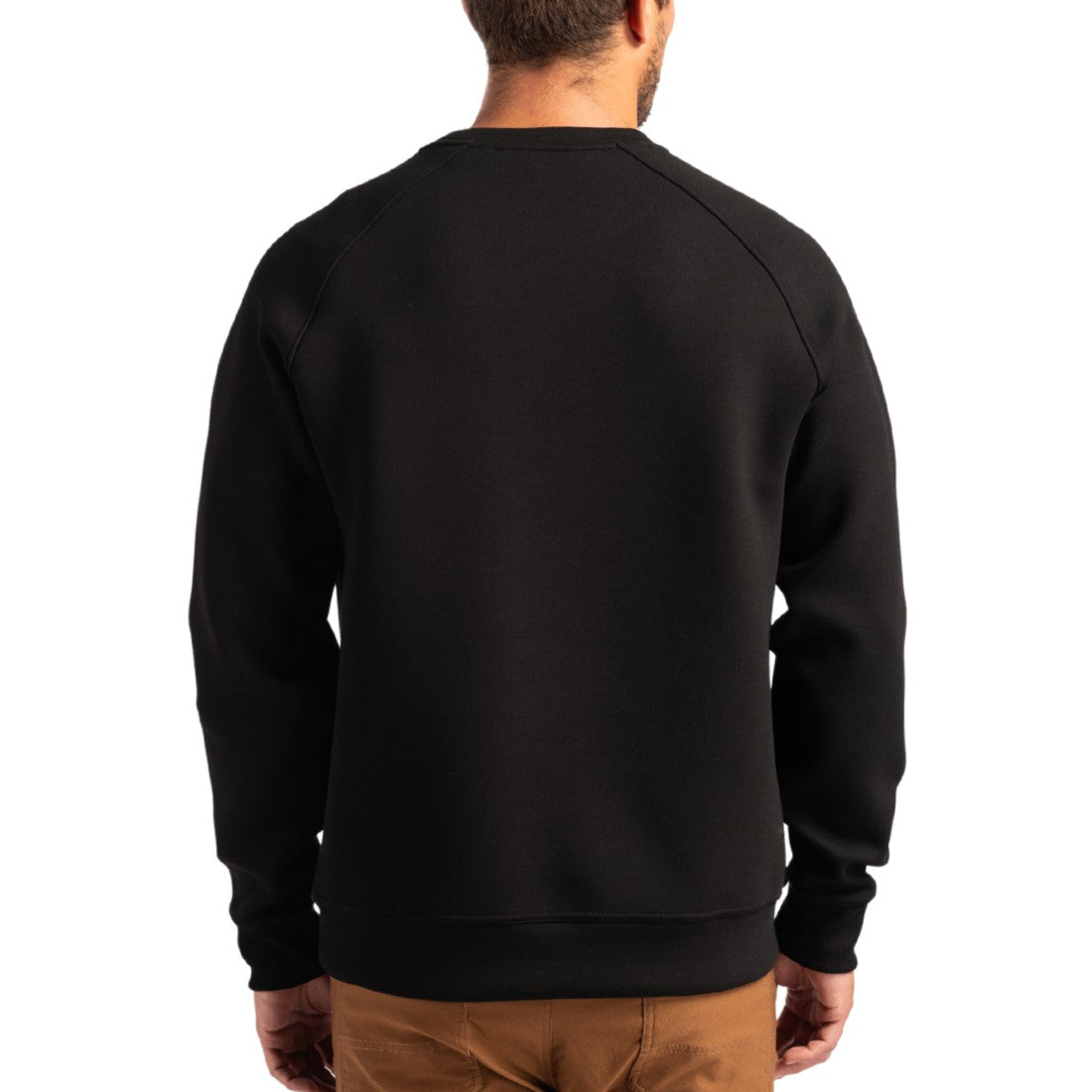 Tampa Bay Buccaneers Cutter & Buck Primary Logo Roam Recycled Raglan Pullover Sweatshirt Black