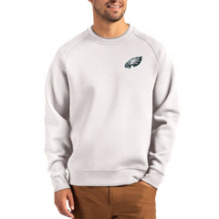 Philadelphia Eagles Cutter & Buck Primary Logo Roam Recycled Raglan Pullover Sweatshirt Gray