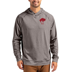 Buffalo Bills Cutter & Buck Adapt Historic Knit Recycled Raglan Pullover Hoodie Heather Gray