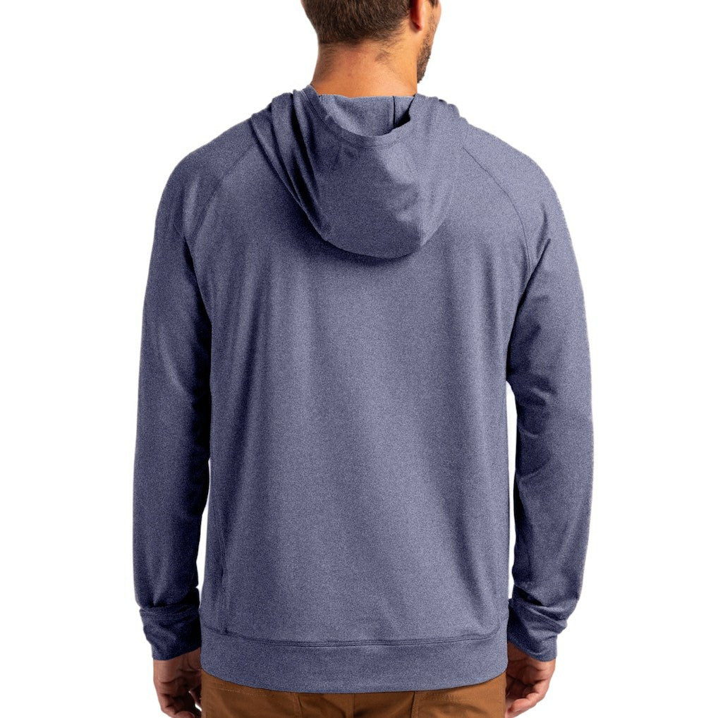 Chicago Bears Cutter & Buck Adapt Americana Knit Recycled Raglan Pullover Hoodie Heather Navy