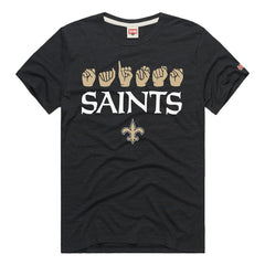 New Orleans Saints Homage Unisex NFL ASL Collection by Love Sign Tri-Blend T-Shirt Black