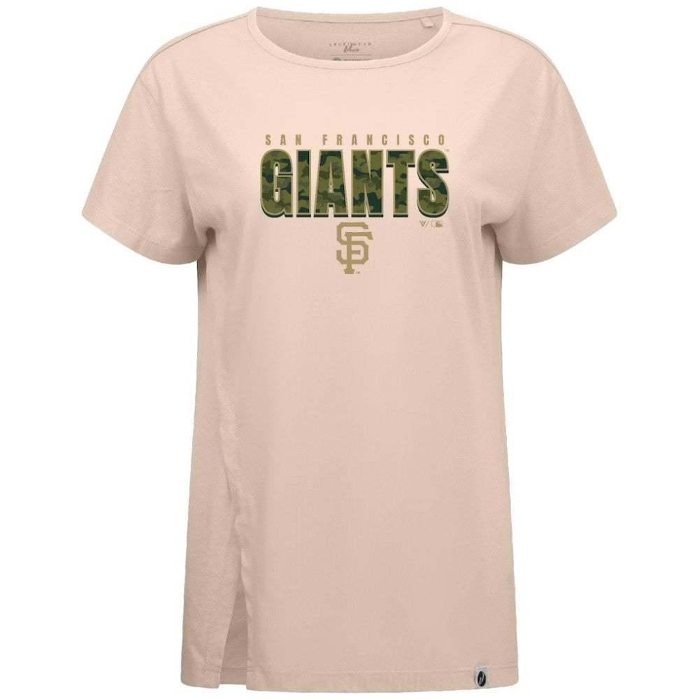 San Francisco Giants Levelwear Women's Influx Protect W T-Shirt - Khaki - MLB Sale