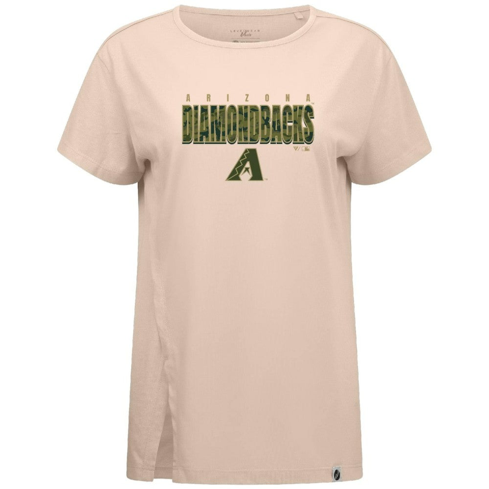 Arizona Diamondbacks Levelwear Women's Influx Protect W T-Shirt - Khaki - MLB Sale