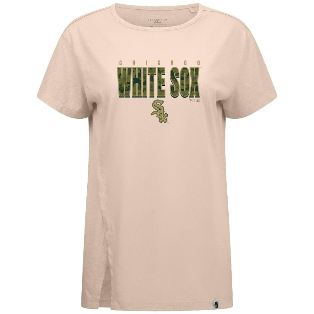 Chicago White Sox Levelwear Women's Influx Protect W T-Shirt - Khaki - MLB Sale