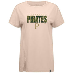 Pittsburgh Pirates Levelwear Women's Influx Protect W T-Shirt - Khaki - MLB Online