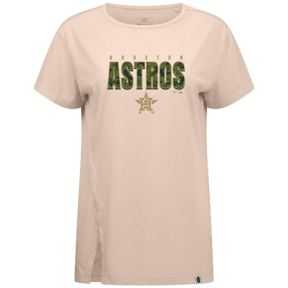 Houston Astros Levelwear Women's Influx Protect W T-Shirt - Khaki - MLB Online