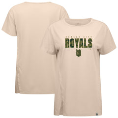 Kansas City Royals Levelwear Women's Influx Protect W T-Shirt - Khaki - MLB Sale