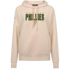 Philadelphia Phillies Levelwear Women's Adorn Protect W Pullover Hoodie - Khaki - MLB Discount
