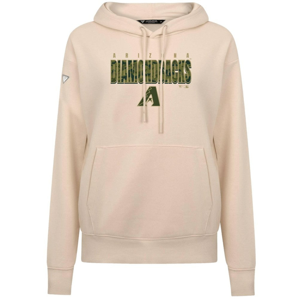 Arizona Diamondbacks Levelwear Women's Adorn Protect W Pullover Hoodie - Khaki - MLB on Sale