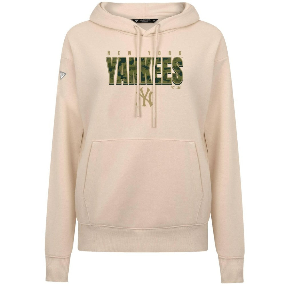 New York Yankees Levelwear Women's Adorn Protect W Pullover Hoodie - Khaki - MLB Discount