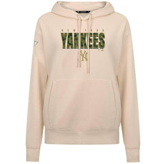 New York Yankees Levelwear Women's Adorn Protect W Pullover Hoodie - Khaki - MLB Discount