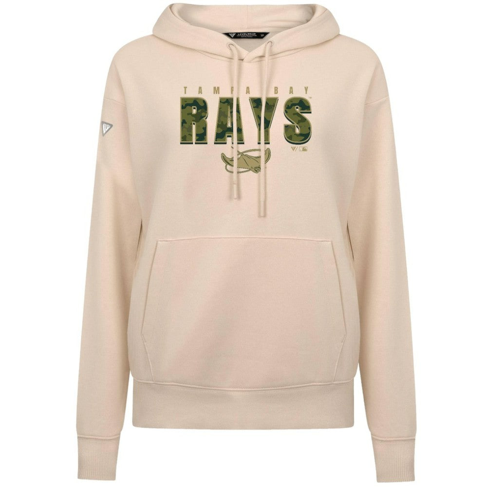 Tampa Bay Rays Levelwear Women's Adorn Protect W Pullover Hoodie - Khaki - MLB Lifestyle
