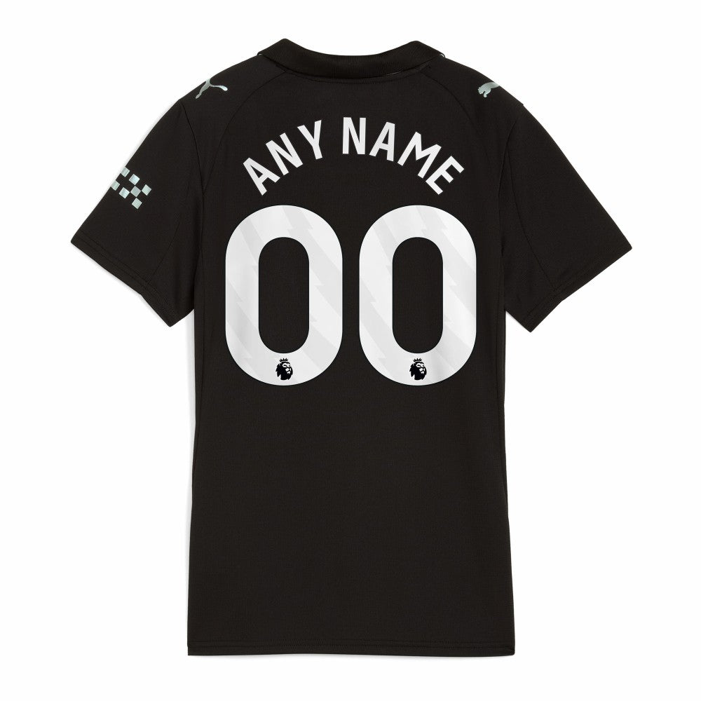 Manchester City Women's 2025/26 Away Replica Custom Jersey Black - Puma for sale