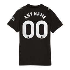 Manchester City Women's 2025/26 Away Replica Custom Jersey Black - Puma for sale
