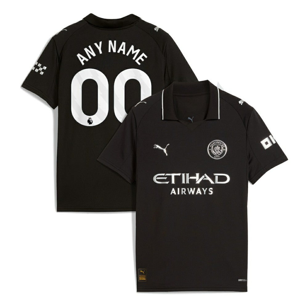 Manchester City Youth 2025/26 Away Replica Custom Jersey Black - Puma for sale
