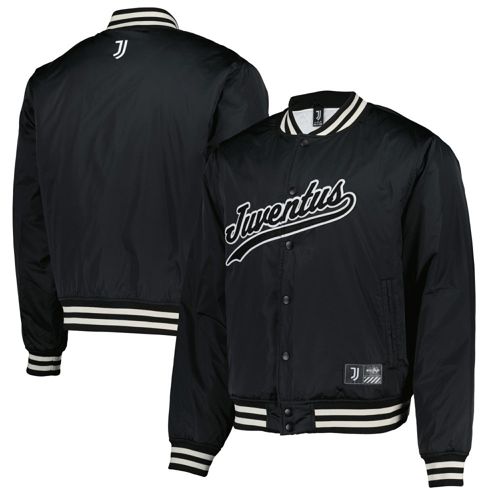 Juventus Collegiate Sateen Full-Snap Jacket Black - Fanatics Discount