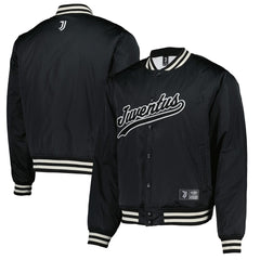 Juventus Collegiate Sateen Full-Snap Jacket Black - Fanatics Discount