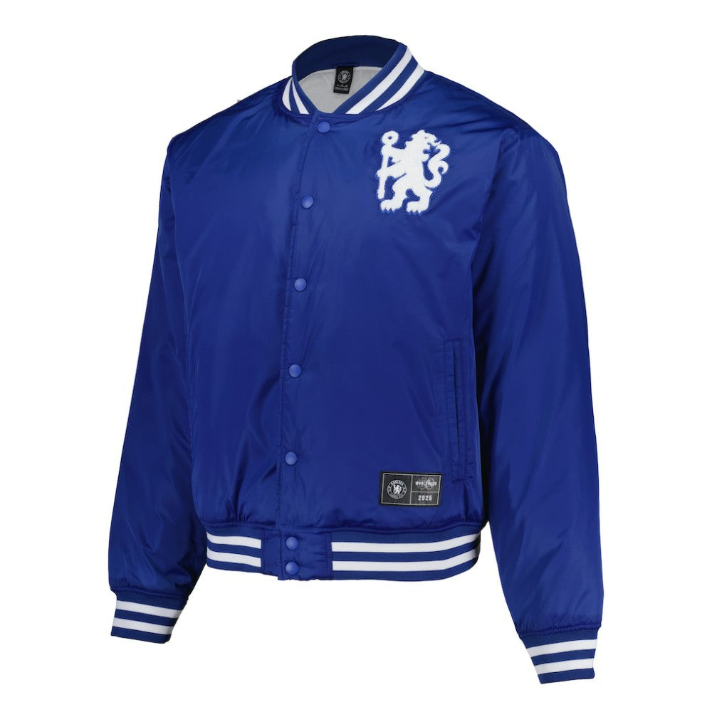 Chelsea Collegiate Sateen Full-Snap Jacket Royal - Fanatics Discount