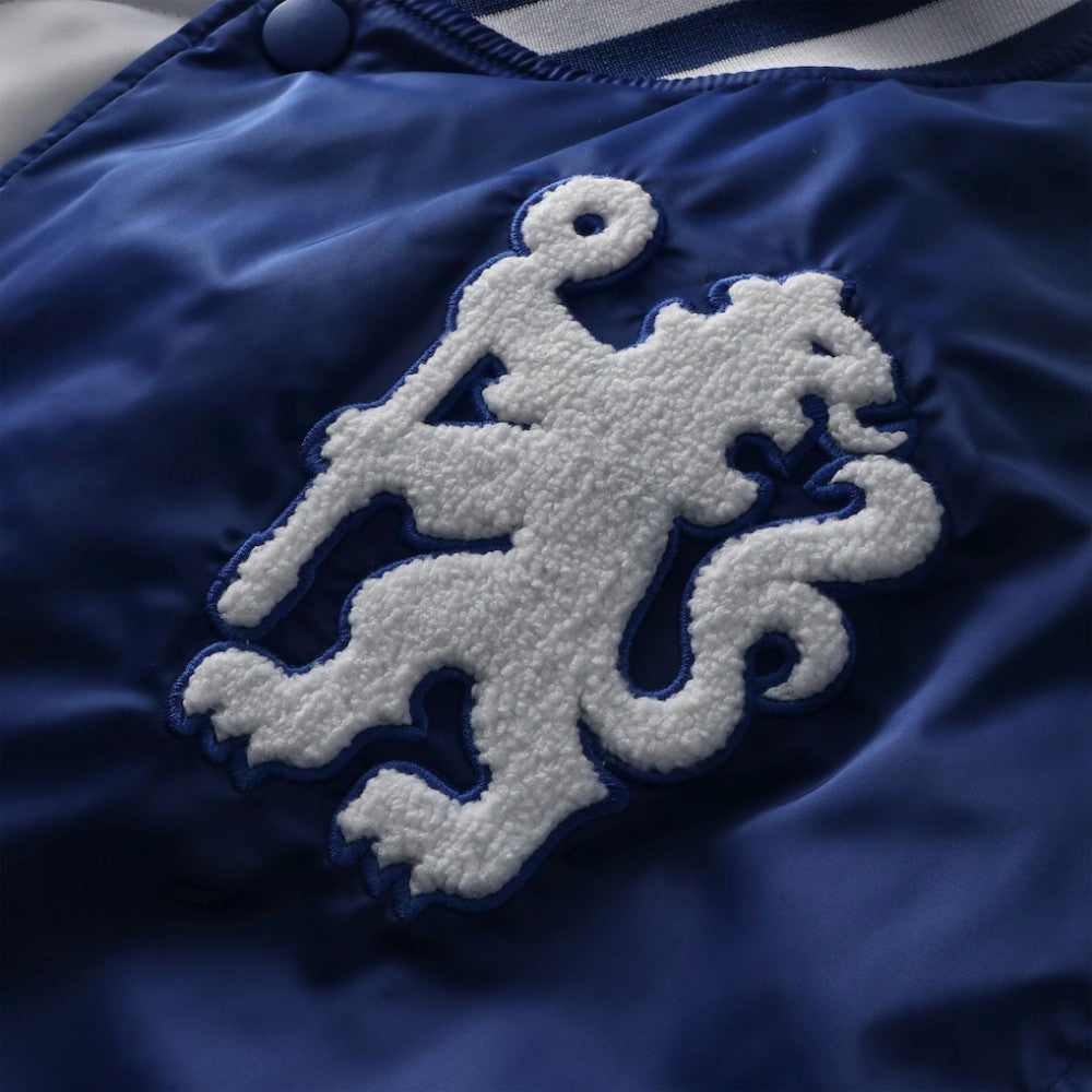 Chelsea Collegiate Sateen Full-Snap Jacket Royal - Fanatics Discount
