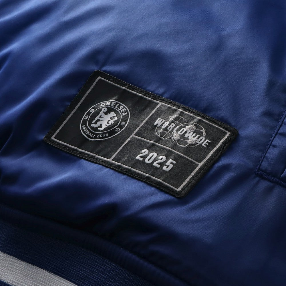 Chelsea Collegiate Sateen Full-Snap Jacket Royal - Fanatics Discount