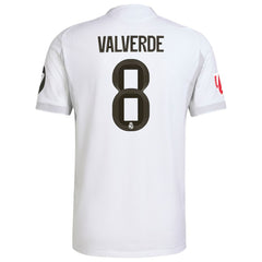 Federico Valverde Real Madrid 2025/26 Home Jersey White - Adidas
